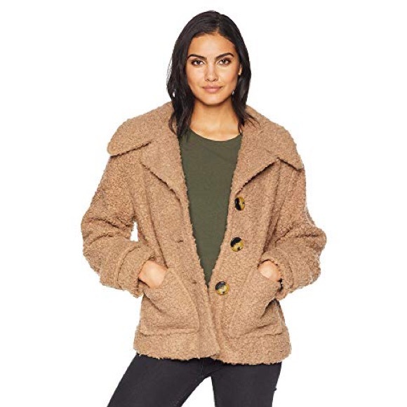 Free People So Soft Cozy Peacoat - Picture 3 of 5